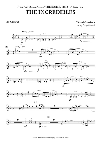 The Incredibles (main Theme) (arr. Diego Marani)