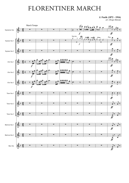 Florentiner March for Saxophone Ensemble (arr. Diego Marani)