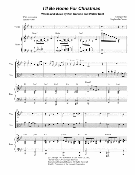I'll Be Home For Christmas (arr. Stephen DeCesare)