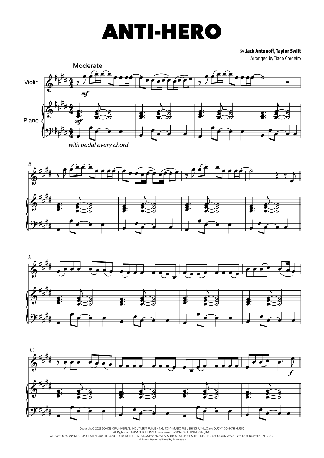 Anti-hero (arr. Tiago Cordeiro)