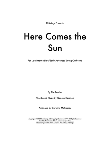 Here Comes The Sun (arr. Caroline McCaskey)