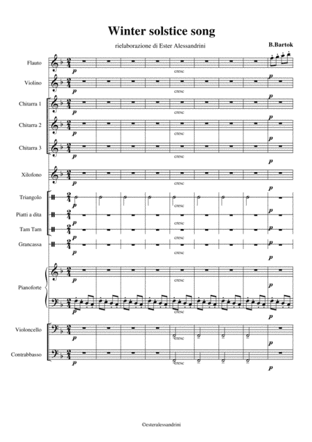 Winter solstice song (arr. Ester Alessandrini)