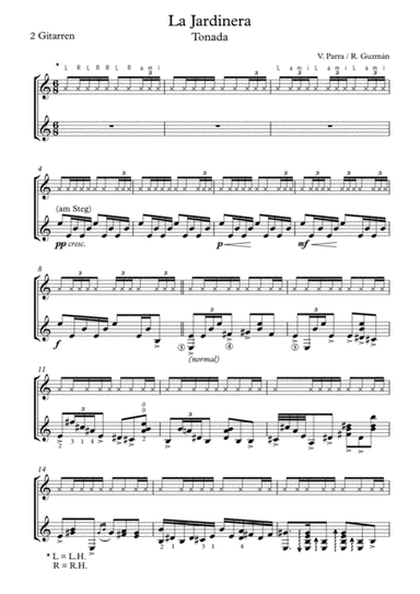 La Jardinera - for two Guitars (arr. Rodrigo Guzmán)