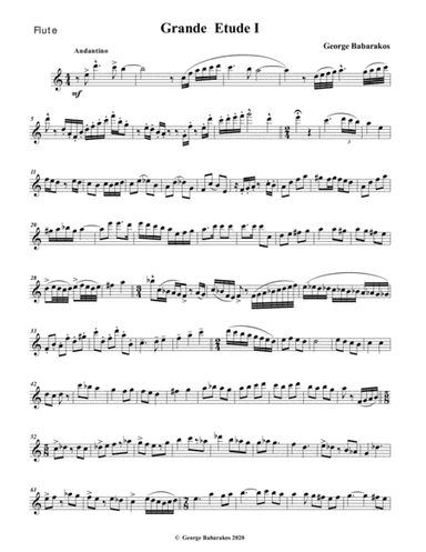 Flute Grande Etude I - Based On Greek Trad.Themes