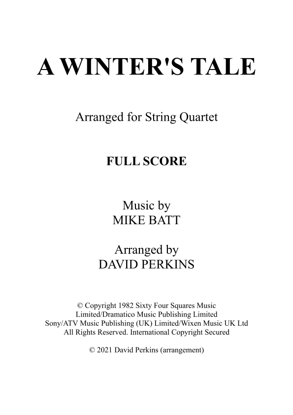 A Winter's Tale (arr. David Perkins)