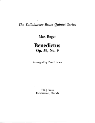 Benedictus, Op. 59, No. 9 (arr. Paul Hanna)