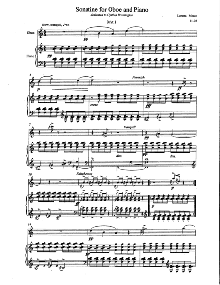 Sonatine for Oboe and Piano