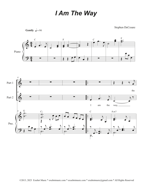 I Am The Way (2-part choir)