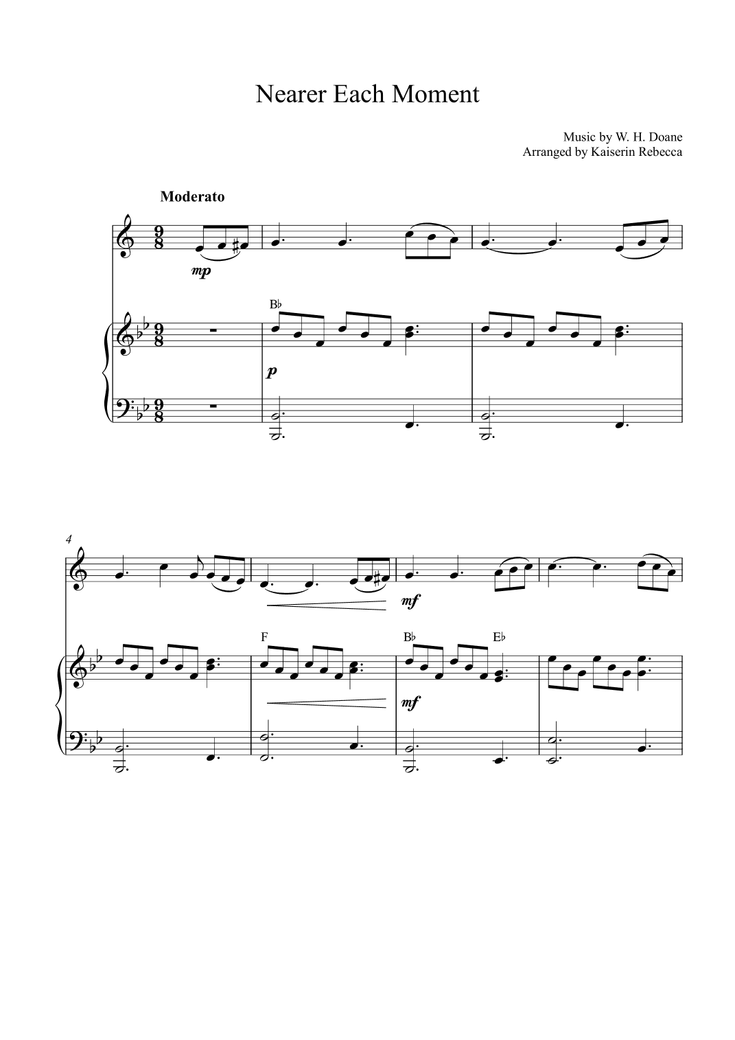 Nearer Each Moment (arr. Kaiserin Rebecca)