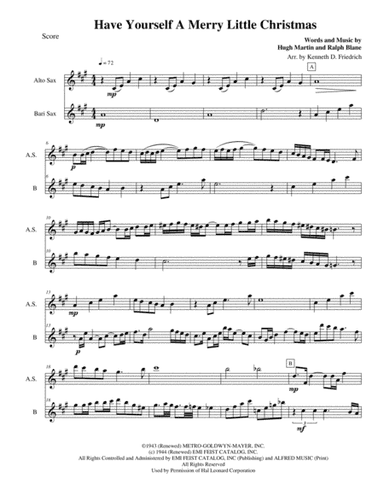 Have Yourself A Merry Little Christmas  from MEET ME IN ST. LOUIS (arr. Kenneth D. Friedrich)