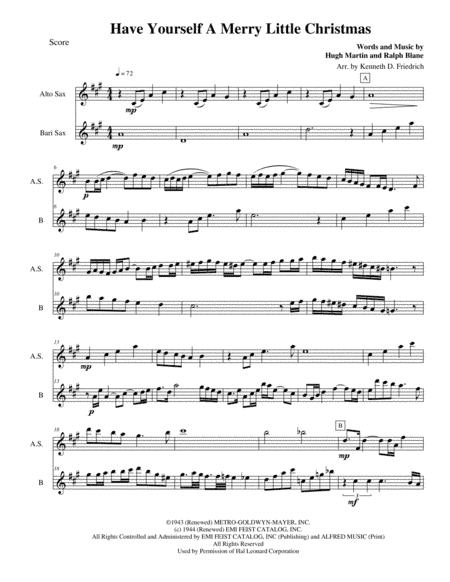 Have Yourself A Merry Little Christmas  from MEET ME IN ST. LOUIS (arr. Kenneth D. Friedrich)