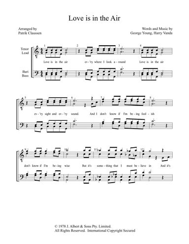 Love Is In The Air (arr. Patrik Claussen)