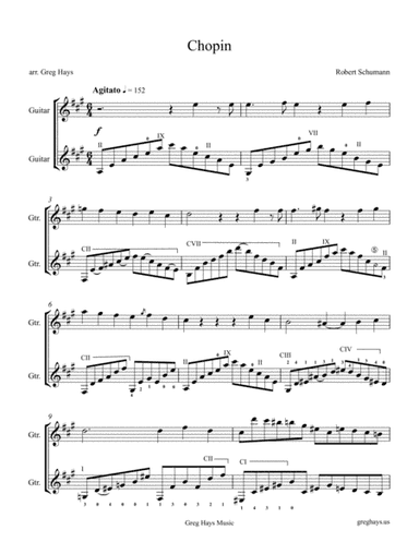 Carnaval, Op. 9, No:12, Chopin (arr. Greg Hays)
