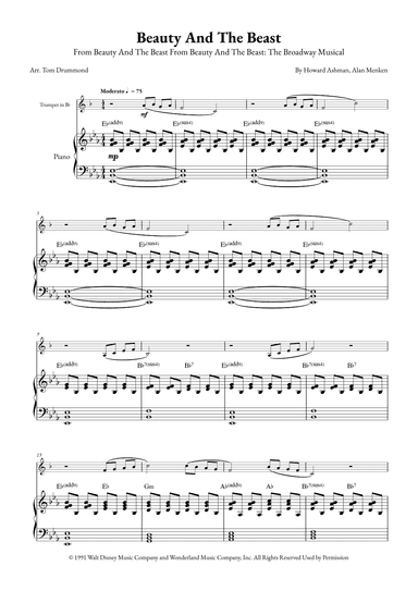 Beauty And The Beast (arr. Tom Drummond)