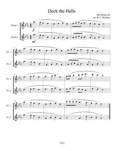 Deck the Halls (Flute Duet) (arr. B. C. Dockery)