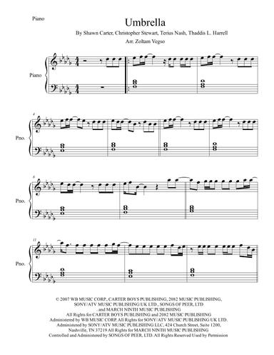 Umbrella (arr. Zoltan Vegso)