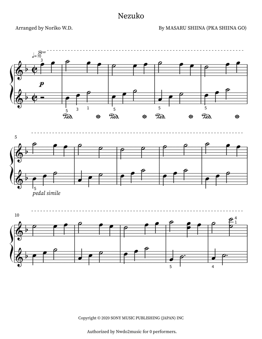 Nezuko (arr. Noriko W. D.)