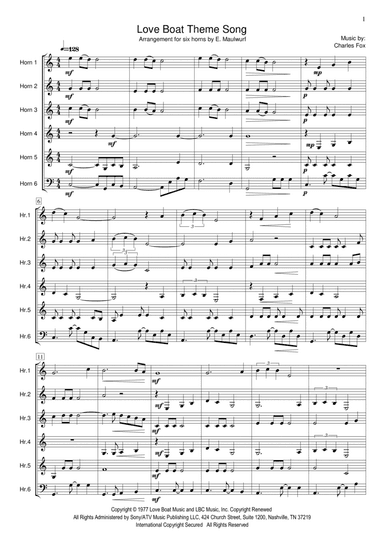 Love Boat Theme (arr. E. Maulwurf)