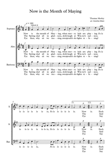 Now is the Month of Maying (arr. Caroline Attard)