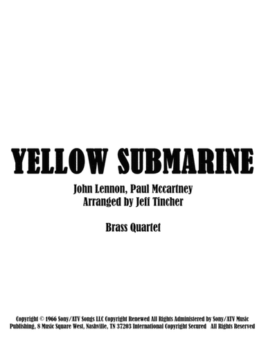 Yellow Submarine (arr. Jeff Tincher)