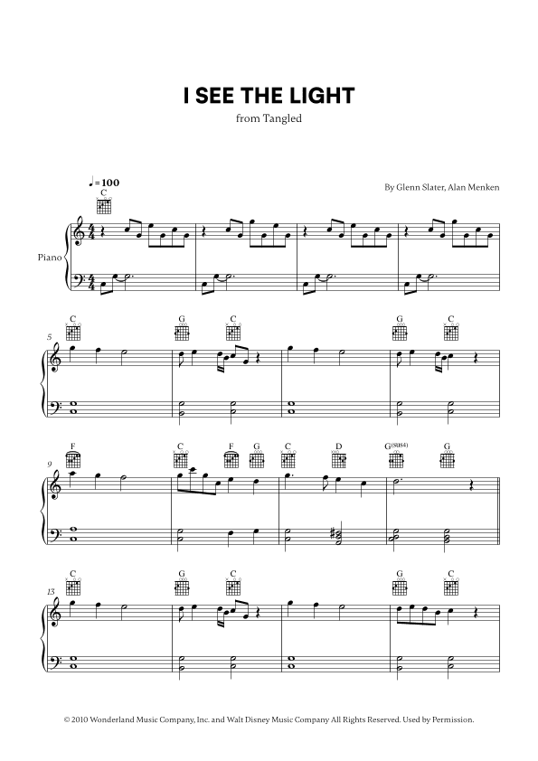 I See The Light (arr. Cadenza Editions)