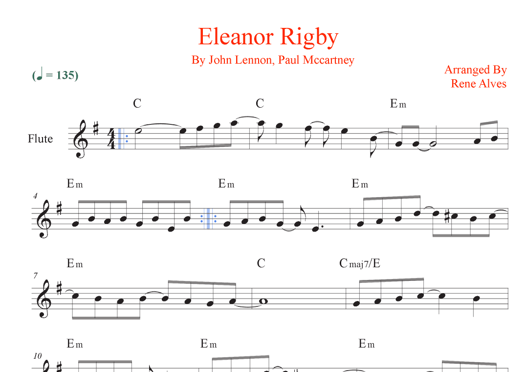 Eleanor Rigby (arr. Rene Alves)