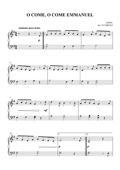 O Come, O Come Emmanuel (arr. SCMusic)