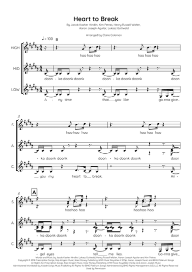 Heart To Break (arr. Claire Coleman)