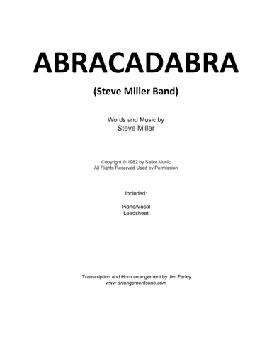 Abracadabra (arr. Jim Farley - www.arrangementsone.com)