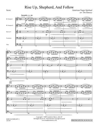 Rise Up, Shepherd (arr. Tim Rumsey)