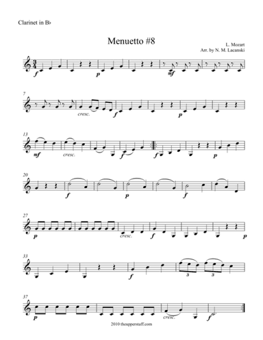 Menuetto #8 (arr. Nick Lacanski)