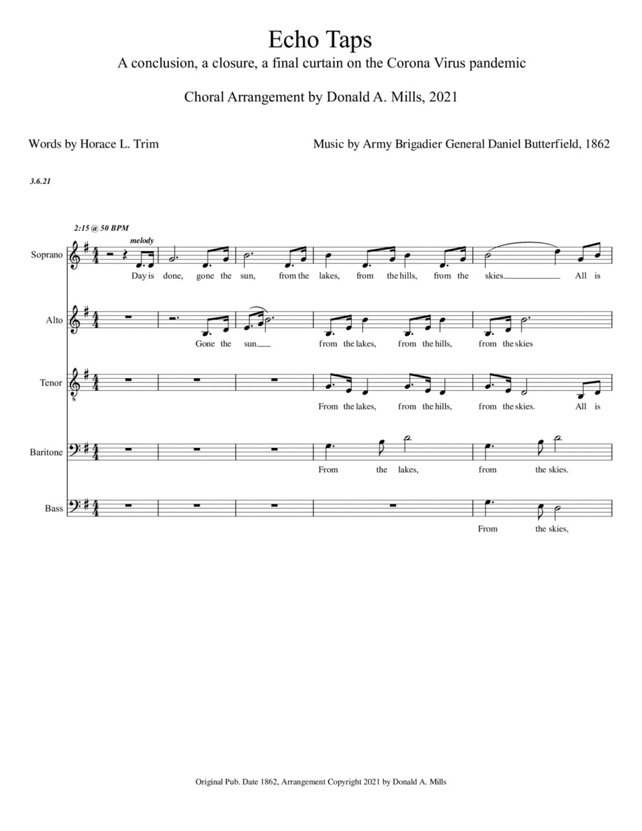 Echo Taps (arr. Donald A. Mills)