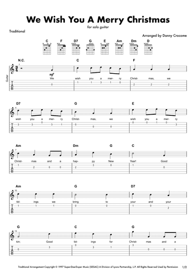 We Wish You A Merry Christmas (arr. Danny Crocome)