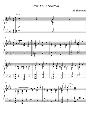 Save Your Sorrow (for Tomorrow) (arr. E. V. Martinez)