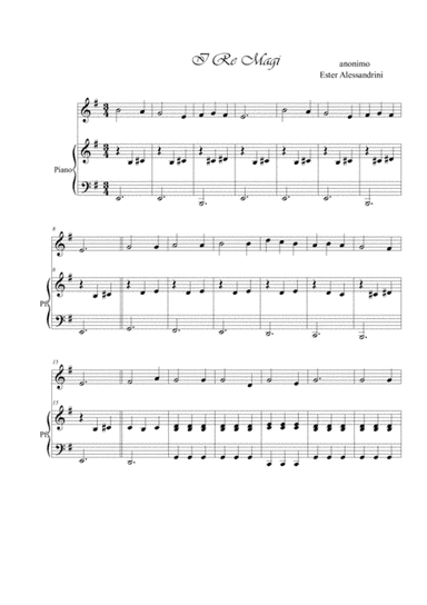 I Re Magi. violino e piano (arr. Ester Alessandrini)