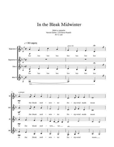 In the Bleak Midwinter (Darke) (SSAA) (arr. Charles Lee)