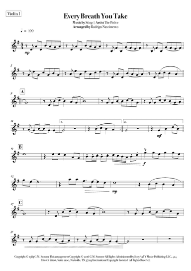 Every Breath You Take (arr. Rodrigo Nascimento)