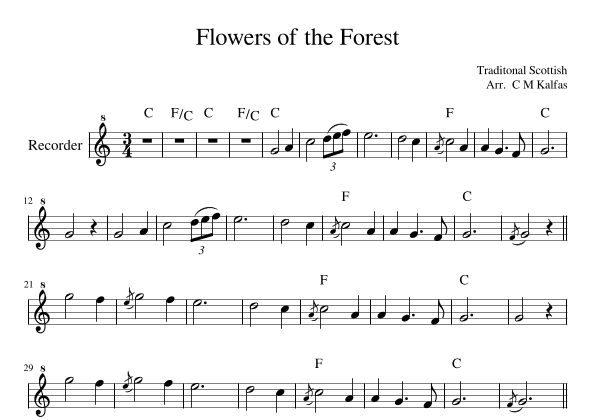 Flowers of the Forest (arr. Christy Kalfas)