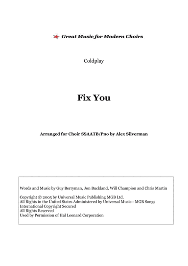 Fix You (arr. Red Star)