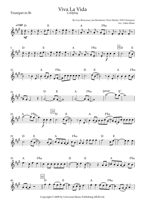 Viva La Vida (arr. Fabio Britto)