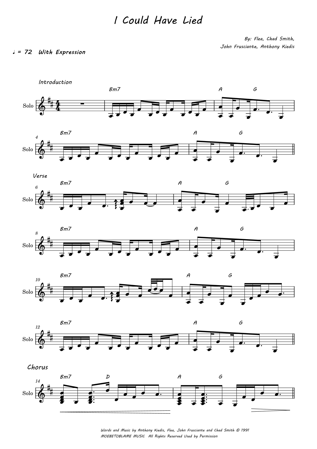 I Could Have Lied (arr. Cleber Correia)