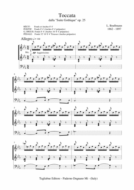 TOCCATA - L. Boellmann - from the "Suite Ghotique" Op.25 - For Organ