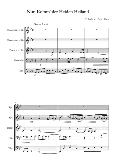 Nun Komm' der heiden heiland (arr. David Pérez)