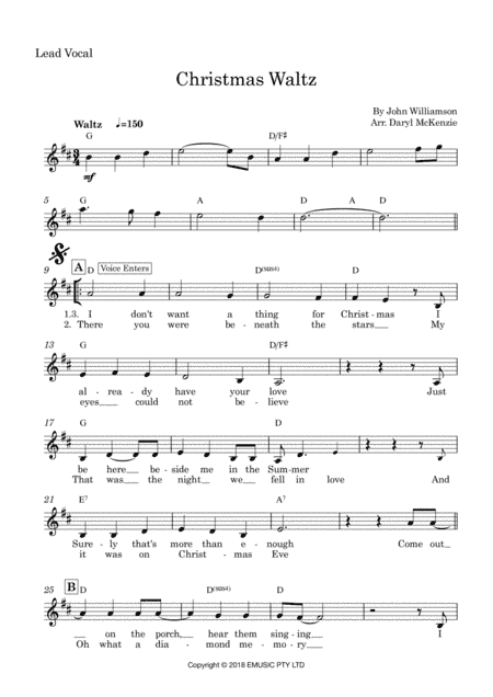 Christmas Waltz (arr. Daryl McKenzie)
