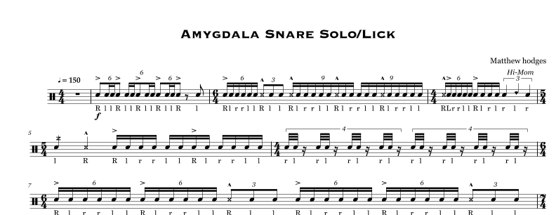 Amygdala Marching Snare Solo/Lick