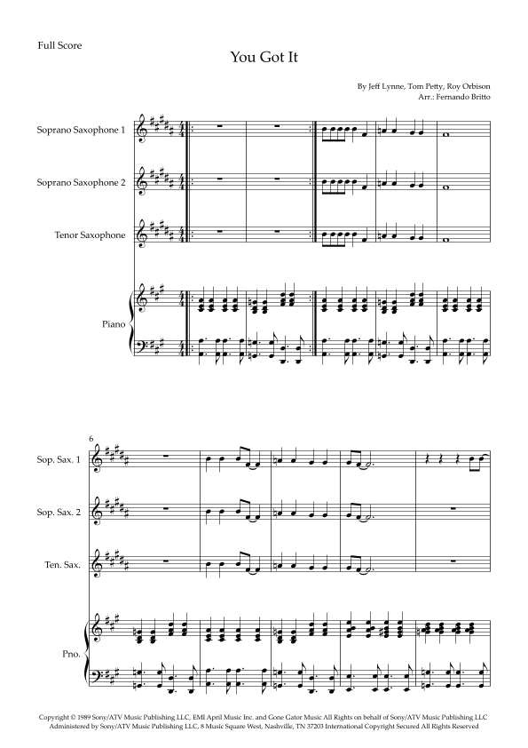 You Got It (arr. Fernando Britto)