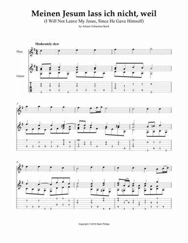 Meinen Jesum lass ich nicht (I Will Not Leave My Jesus) (arr. Mark Phillips)