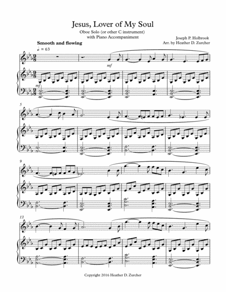 Jesus, Lover of My Soul - Oboe Solo (arr. Heather D. Zurcher)