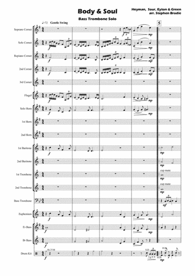 Body And Soul  from THREE'S A CROWD (arr. Stephen Brodie)