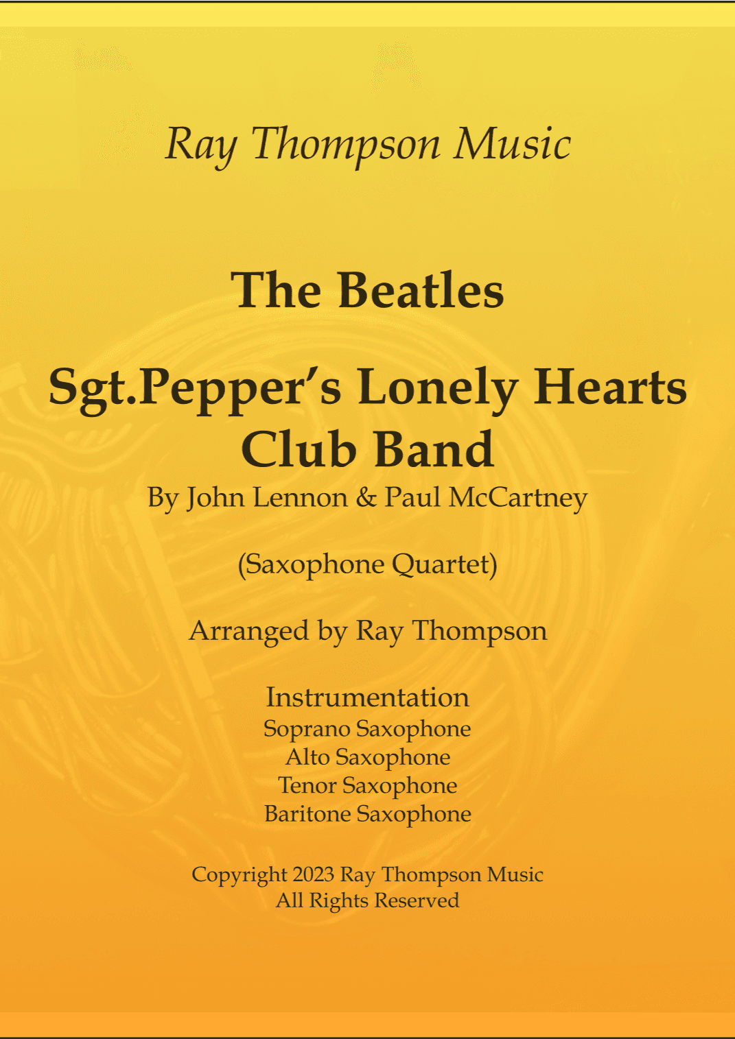 Sgt. Pepper's Lonely Hearts Club Band (arr. Ray Thompson)